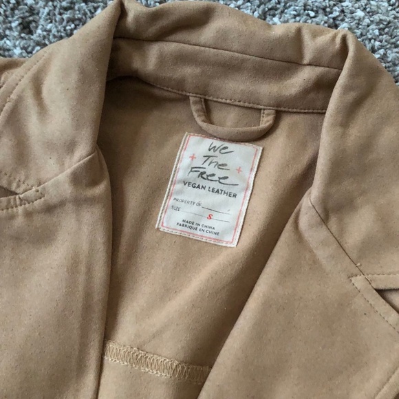✨ SALE Free People Savanna Vegan Suede Jacket Beige - Picture 6 of 6